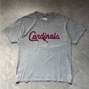 2000s Vintage St. Louis Cardinals Lee Sports Grey Script T Shirt Size M